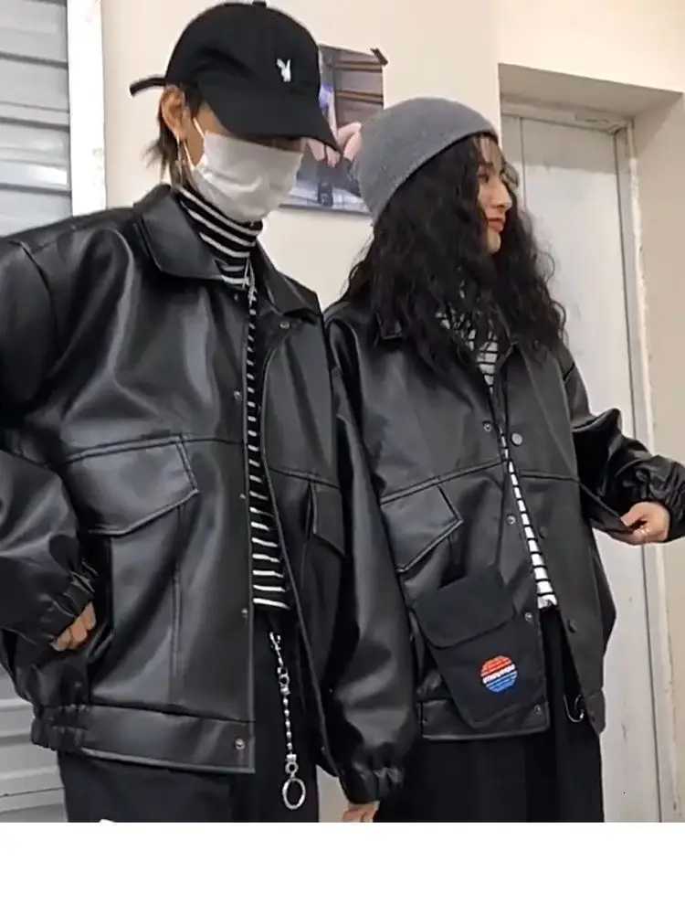 Leather Jacket Men Autumn Fleece Motorcycle PU Leahter Jacket Male Turndown Collar Casual Windbreaker Ropa De Hombre Coat 3XLT251204