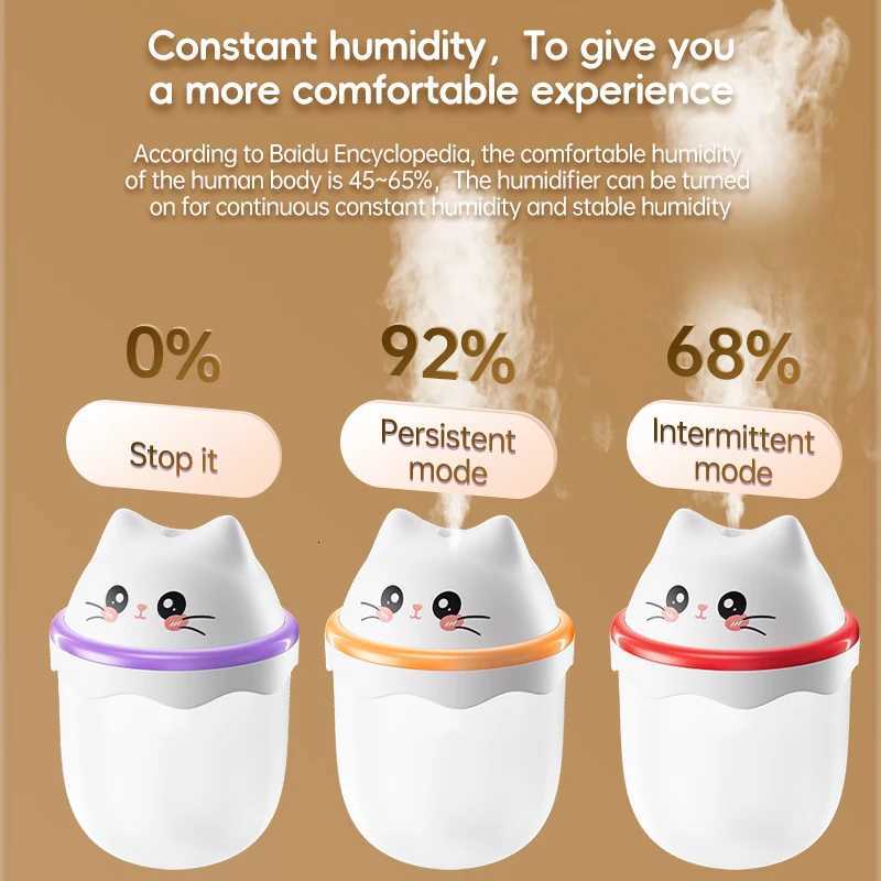 Cute Pet Humidifier Desktop He Mini Spray Hydrator Atmosphere Night Light Off Portable Cold Fog For Travel Bedro C251204