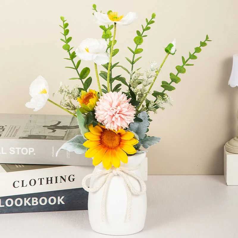1Pc Bow Design Plastic Flower Vase Modern Art Nordic Decorative Vase Used for Wedding Living Ro Off Bedro Decoration H251204