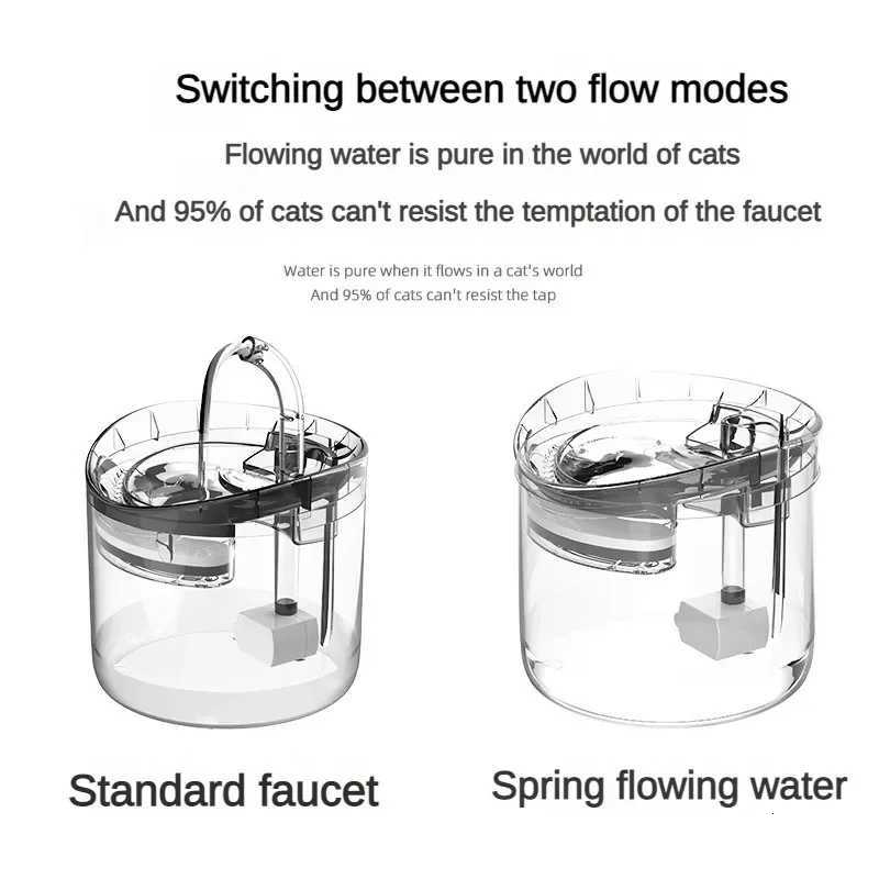 Automatic Drinker Dog Cat Drinking Fountain Water Flowing Fountain Filter Electric Water Dispenser Pet Sensor Drinking Feeder M251204