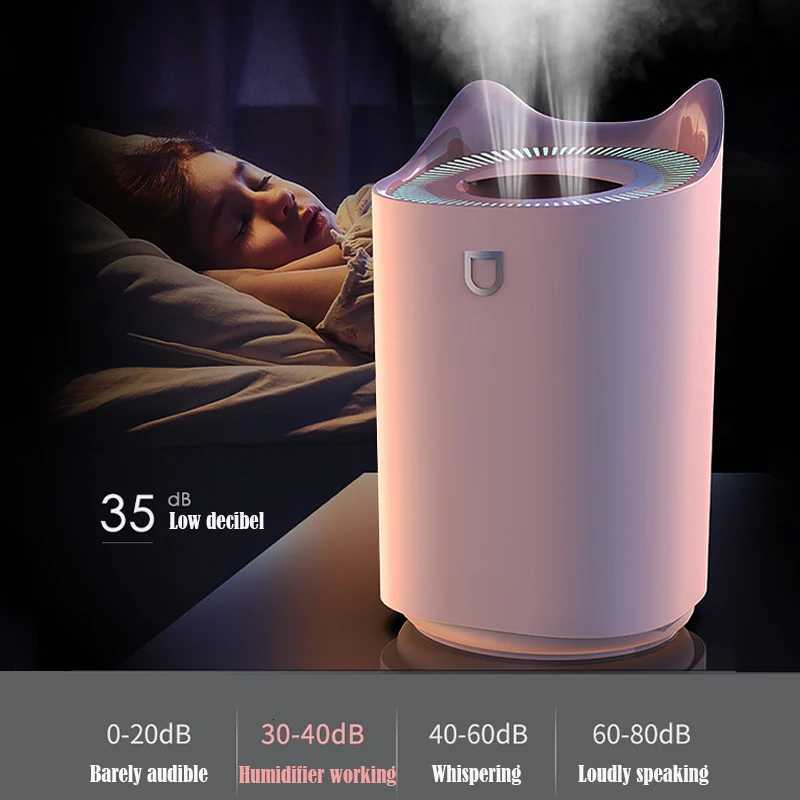 Mi 3L Air Humidifier Essential Oil Ara Diffuser Double Nozzle With Colof LED Light Humidifiers Aratherapy Diffuser C251204