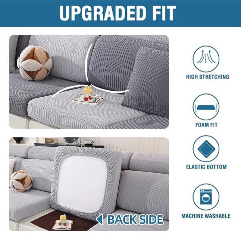 LANMOLIFEThickened Jacquard Sofa Seat Cover Spandex Dust Proof Elastic Sofa Covers Removable Cleaning Furniture Protective Cover M251204 - view 7
