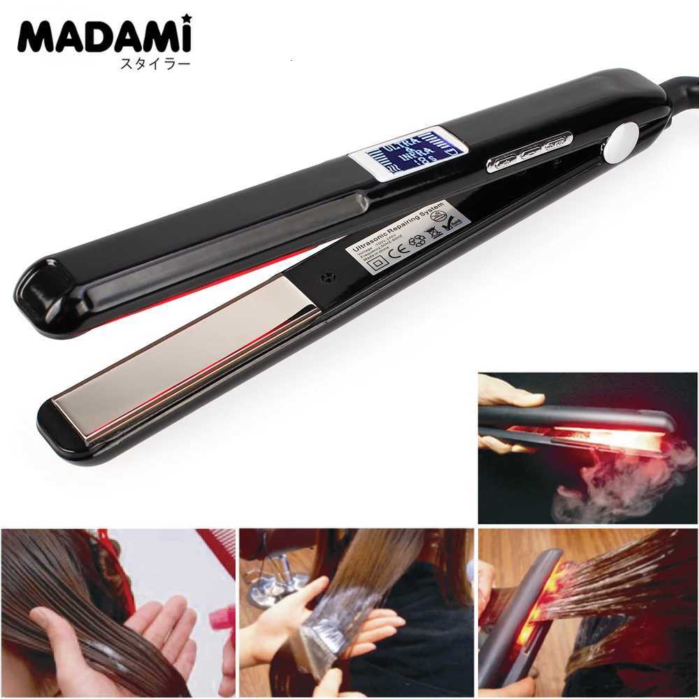 Hair Straightener Infrared and Ultrasonic Profession Cold Hair Care Iron Treatment for Frizzy Dry Recovers Damage Flat Irons W251204
