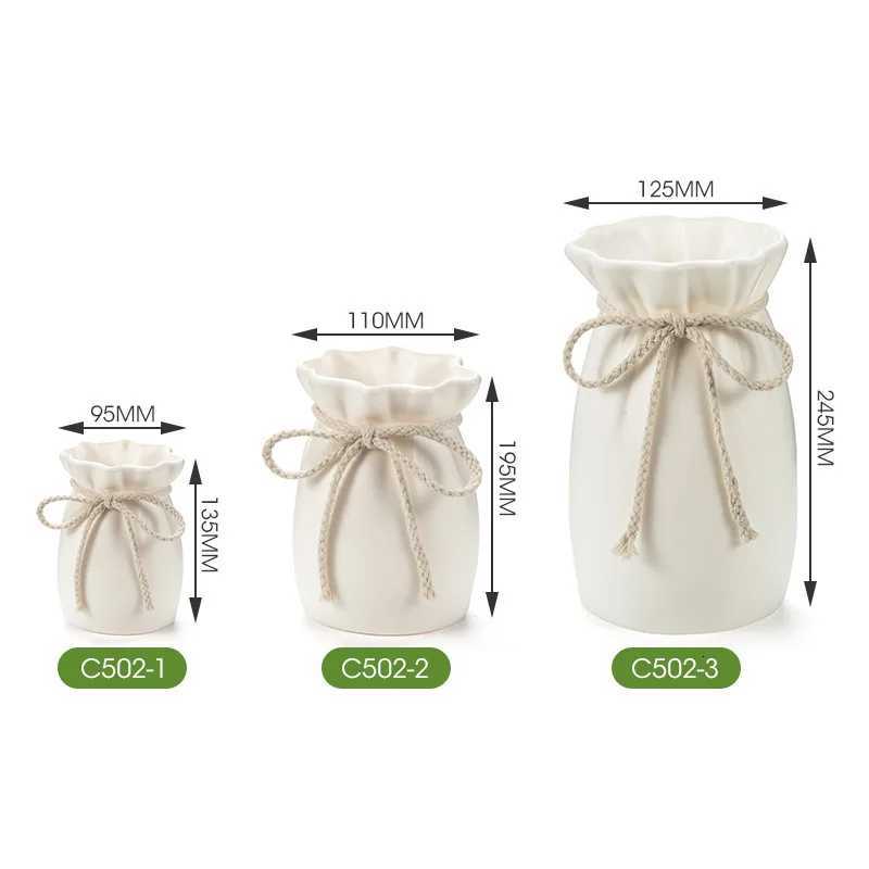 Imitation Ceramic Plastic Vase Blow Molded One-piece Desktop Tip Simation Flower Decoration Small Vase H251204