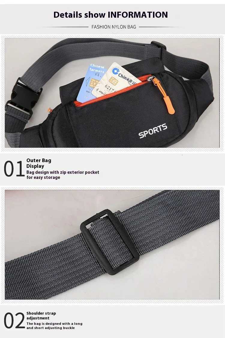 Outdoor fitness portable crossbody bag Waterproof Outdoor Sports Bag Canvas Pouch Waist Bag Fanny Pouch Crossbody Male BananaBagT251204