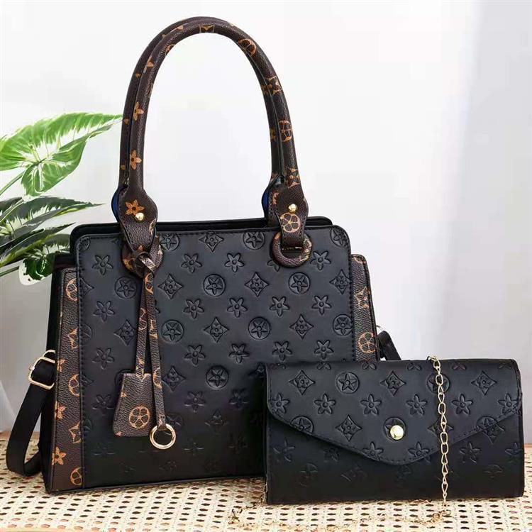 free shipping Designer Satchel Bags New Women's Embossed Color-Block Pattern Tote Set Shoulder Crossbody Handheld Color-Matched Mom Bag