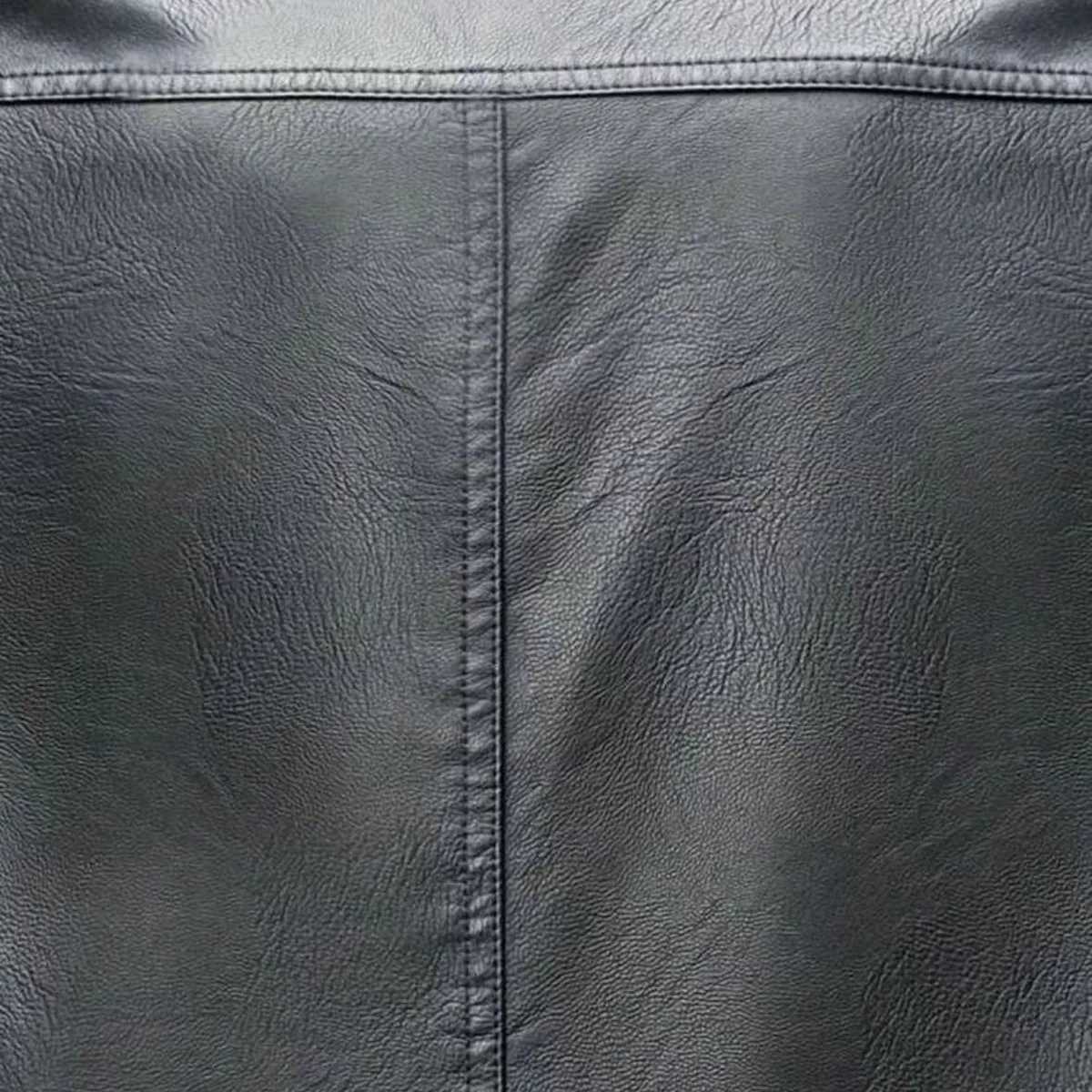 Men Winter Lapel Collar Thicken Faux Leather Jacket 2025 Spring and Autumn Vintage Motorcycle Leather Jacket Mens Casual JacketT251204