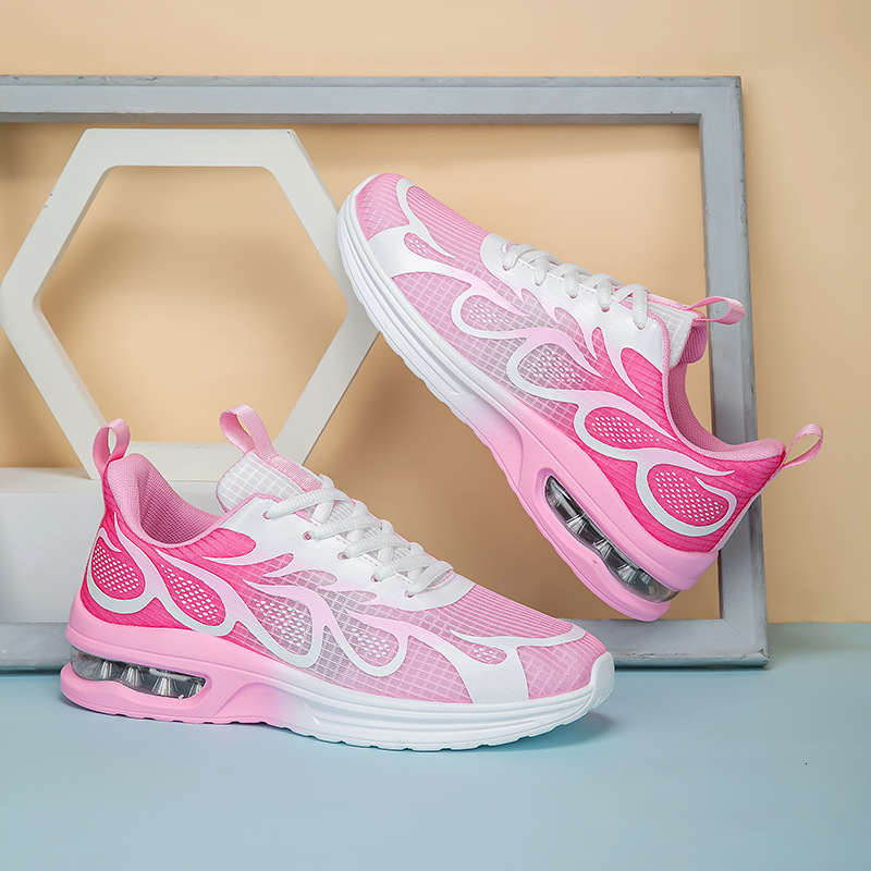 Free Shipping 2025 New Air Cushion Running Shoes for Women Sport Gym Large Size Shock Absorbing Breathable Mesh Fashion Casual Shoes