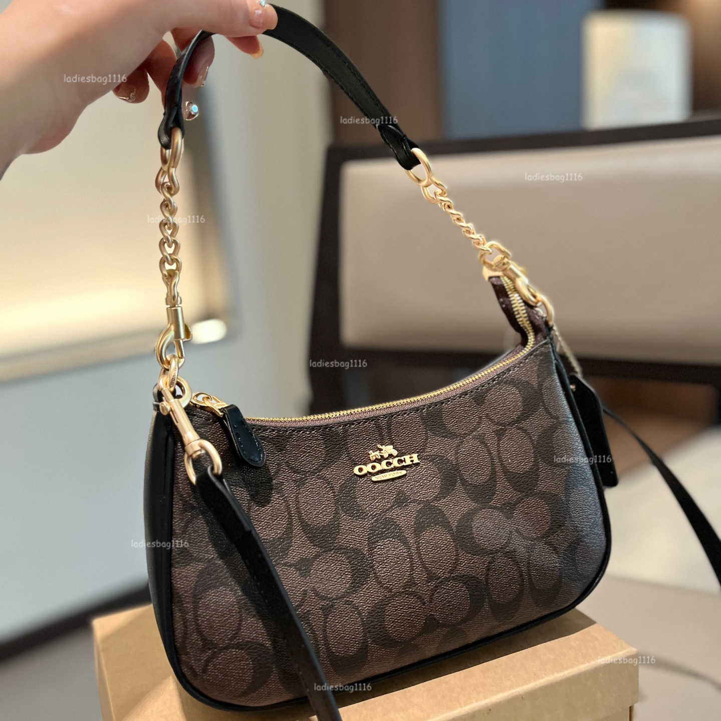 Teri Bag Designer Bag Luxury Bag Tote Bag Women Classic Old Flower Shoulder Bag Crossbody Bag Casual Handheld Chain Bag Half Moon Bag Smooth Leather Shoulder Bag