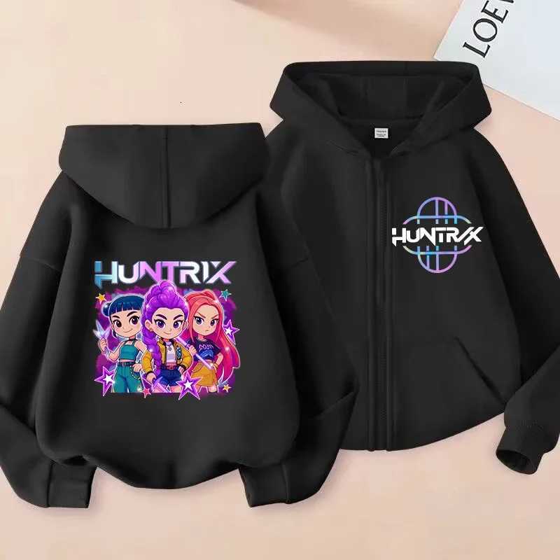 Y2k Zip Up Sweatshirts Kpop Demon Hunters Hoodie Coat Children Clothes Kid Girl Boy Sweatshirt Zipper Hoody Baby Casual TopW251204