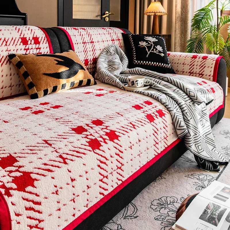 Winter Thick Sofa Cover Cloth New Fixed Non Slip One Piece Sofa Cushion Cover Anti Cat Scratch Skin Friendly Warm and Breathable M251204 - view 5