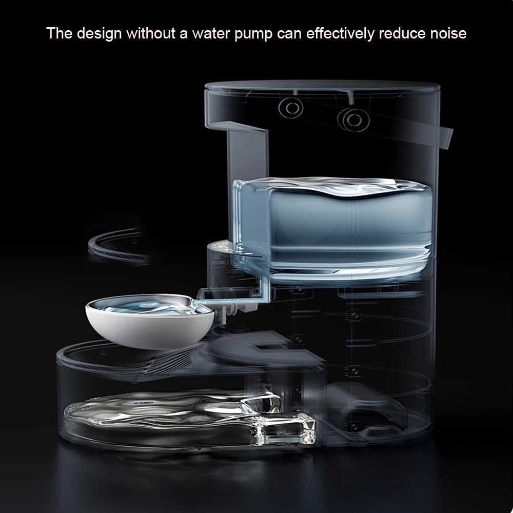 Stainless Steel Smart Pet Water Dispenser Wireless Rechargeable Cat Water Fountain No Filter Large Capacity Automatic Cat Wa M251204