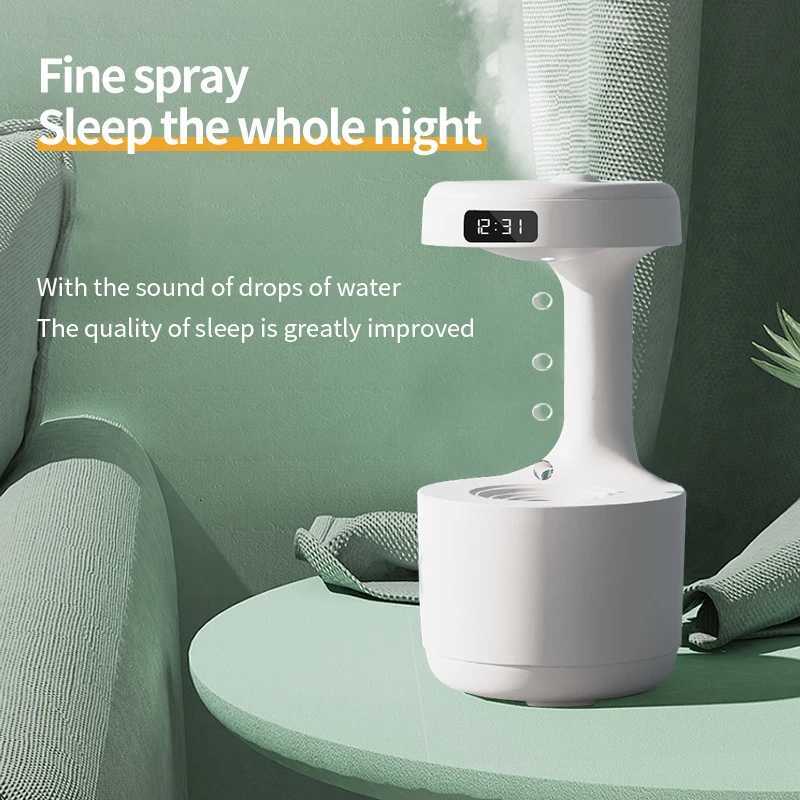 Air Humidifier Water Droplet Anti-Gravity trasonic Cool Mist Maker Night Light Weightless Sprayer with LED Night Light C251204