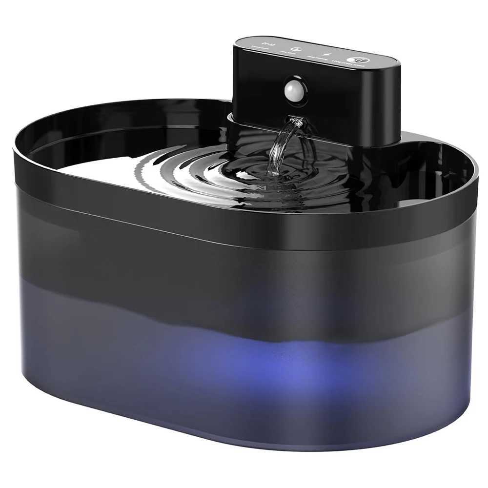 22L Wireless Cat Water Fountain Charging Battery Operated Automatic Pet Drinking Fountain Motion Sensor Dog Water Dispenser M251204