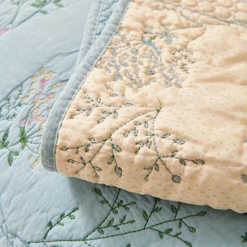 All Cotton Embroidered Sofa Cushion Four Season Universal Fabric Anti Slip Pastoral Style Sofa Cover Straight Row Cushion M251204 - view 7