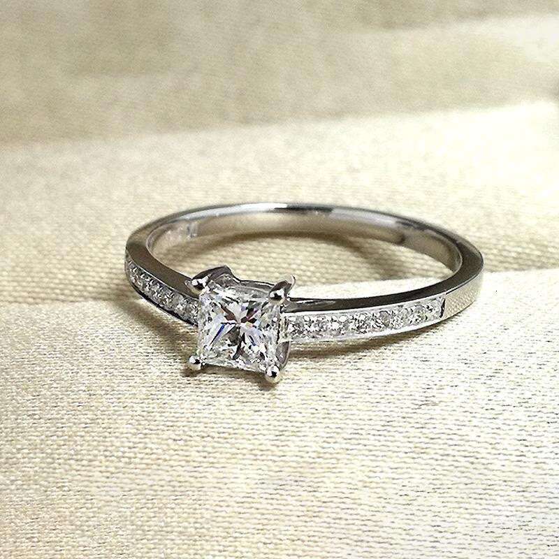 Wedding ring designer rings Square Four Prong for Women Hot-Selling Jewelry Style Proposal zircon Personalized Engagement Ring