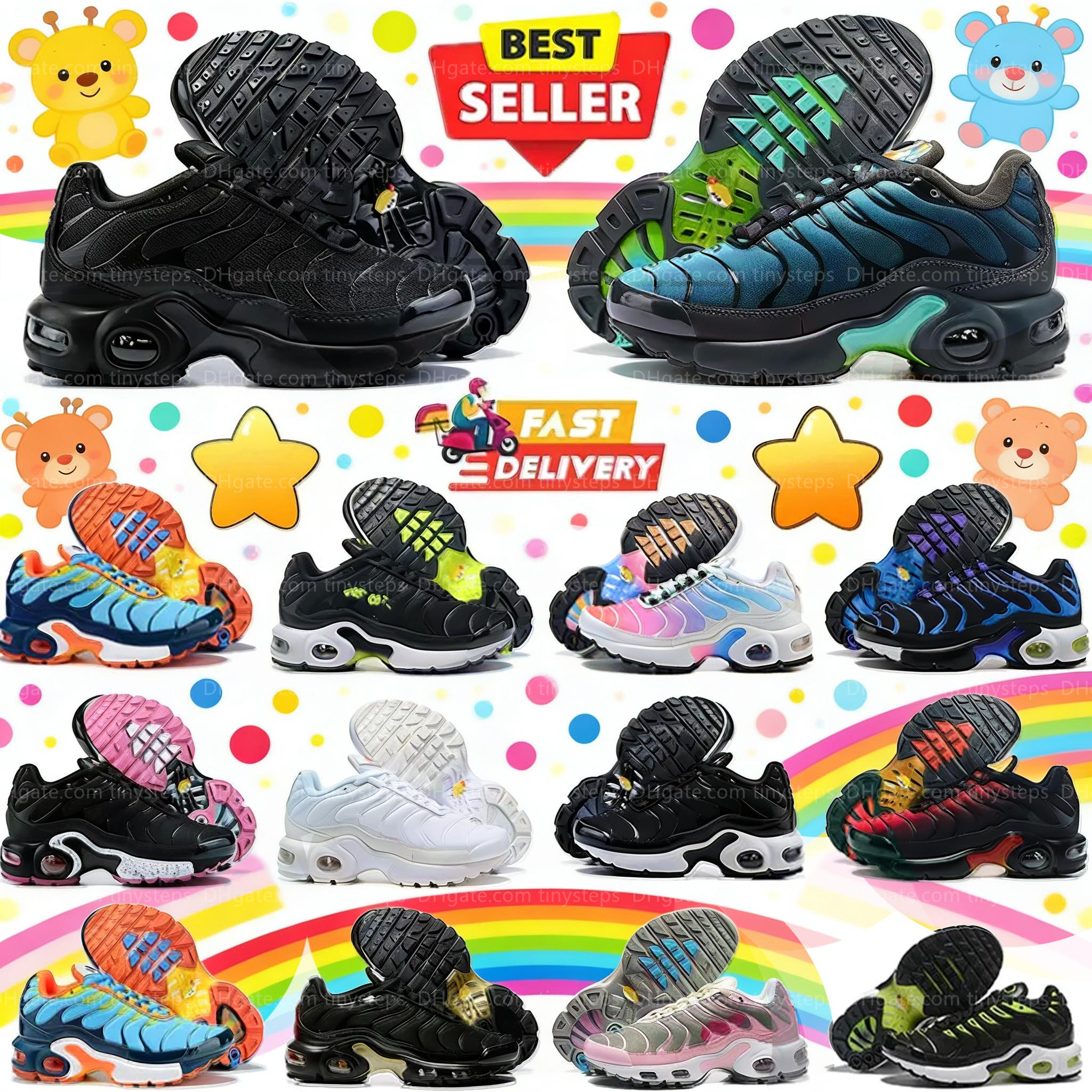 2026 kids Shoes Designer Tn 2.0 Toddler Athletic Children Sneaker Triple White Black Gold Red Laser Blue girls boys kid Child Outdoor Shoes