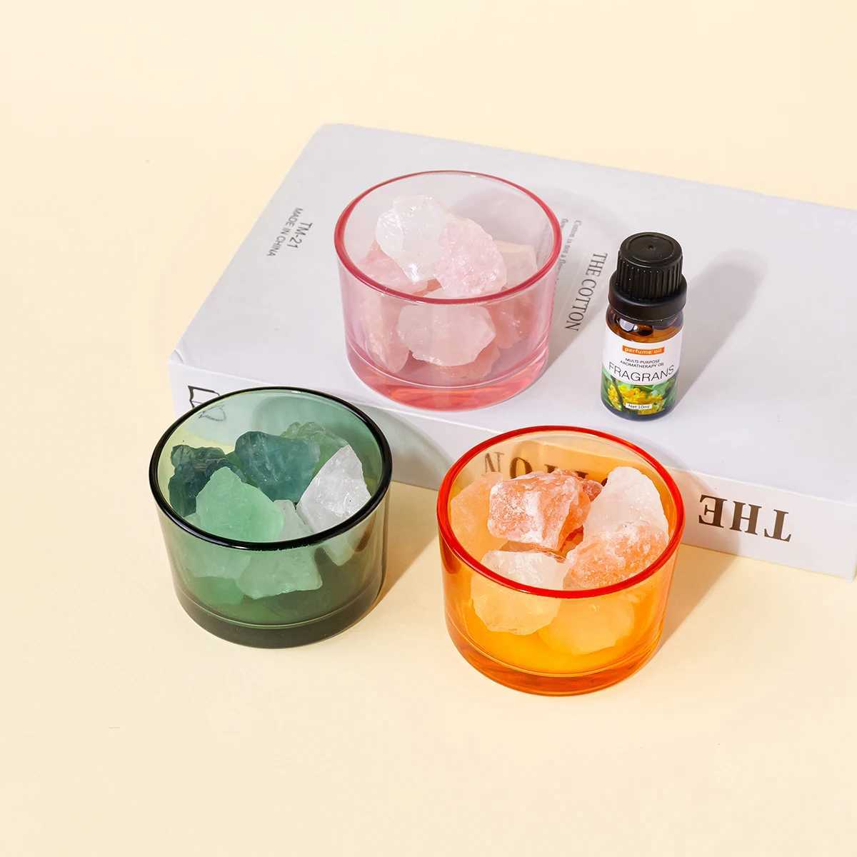 1pc Natural Crystal Raw Stone Aromatherapy Minerals Rose Quartz Fragrant Incense Decorative Lamp Home Decoration Y251204
