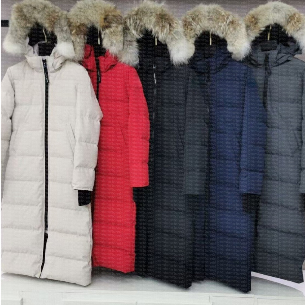 Designer Womens Down Jacket Fashion Brand canada Long Coat Large Pocket Fur Collar Thermal Top Female women goosewomen autumn and winter Large Clothing Coats M66