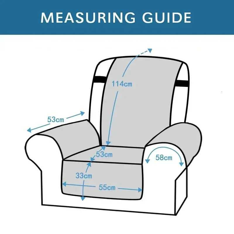 1 Seat Thicken Rabbit Plush Recliner Sofa Cover Non-Slip Armchair Cover Soft Single Sofa Case Relax Recliners Sofa Mat Home M251204 - view 3