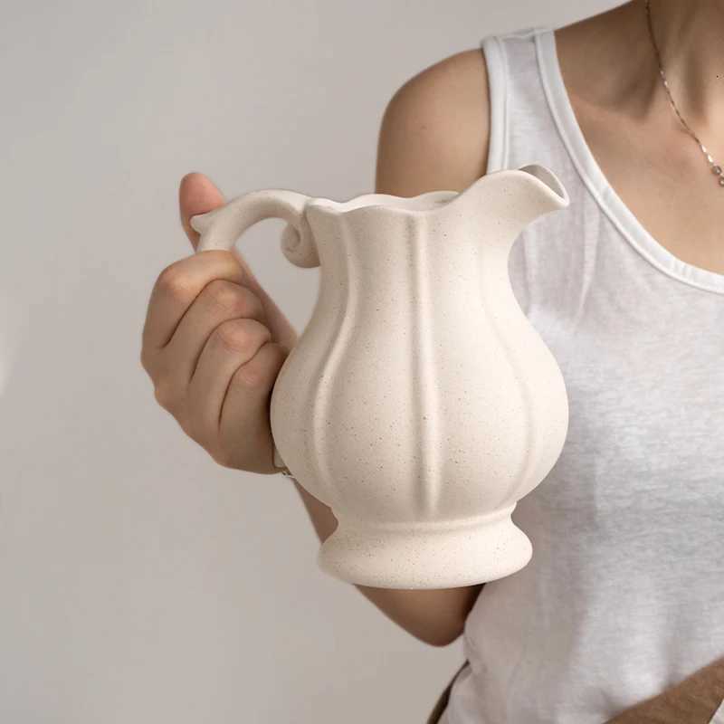 He Decoration Living Ro Decoration Flower Vase Yak Pumpkin Vase Hydroponics Flower Decoration Pot Ceramic Kettle Ornament H251204