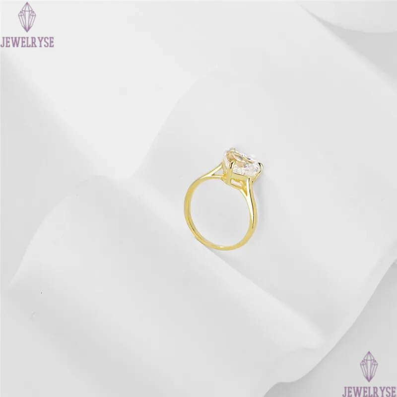 4ct heart gold ring designer for woman wed s925 sterling silver 8A zirconia white love bridal engagement wedding band rings womens luxury jewelry gift