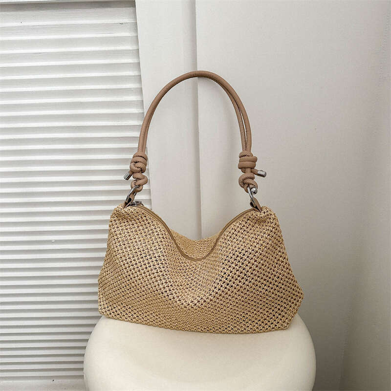 Handheld Commuter 2023 Spring New Shoulder Minimalist Casual Large Capacity Woven Bag