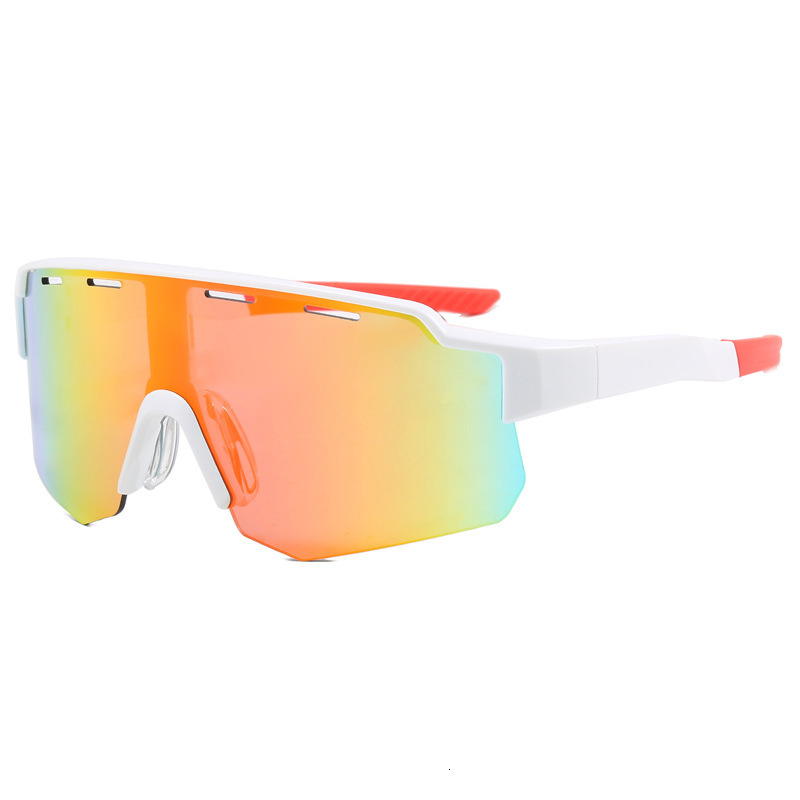 irregular Sunglasses Fashion Chic UV400 Outdoor Sports Cycling Glasses New Mountaineering Sunglasses Large Frame One-Piece Goggles UV Protection