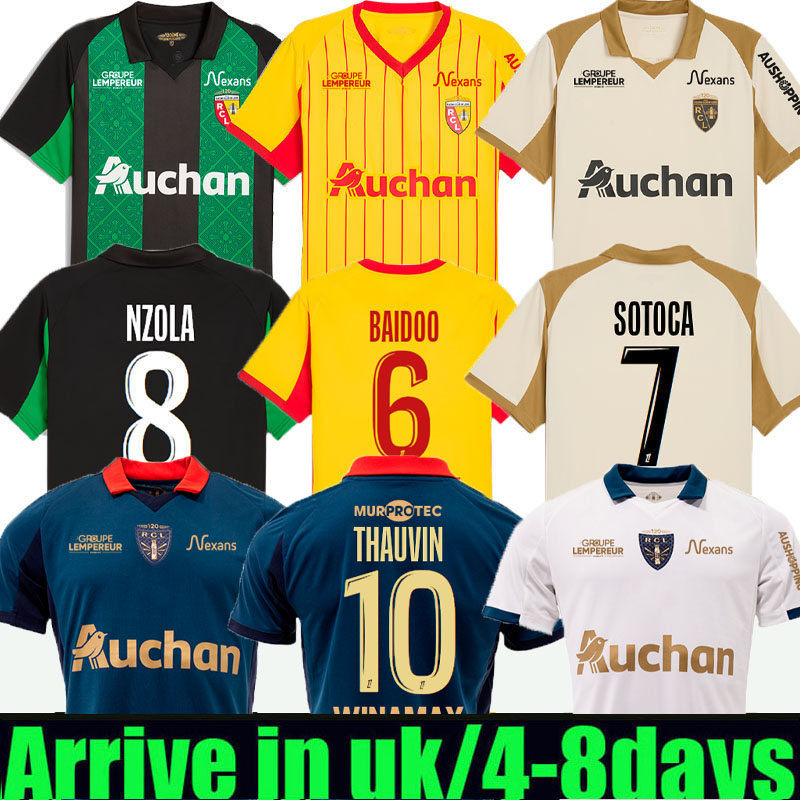 25 26 maillots de foot THAUVIN rc lens soccer jersey SAINTE-BARBE 120th anniversary 2025 2026 SOTOCA Satriano GRADIT AGBONIFO Nzola Said El Aynaoui Football shirts