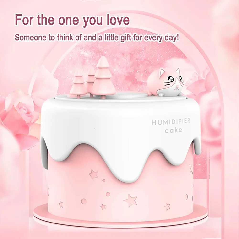 Cat Cake Humidifier 300Ml tra-Quiet With Colorf LED Lights Ideal For Bedro C251204