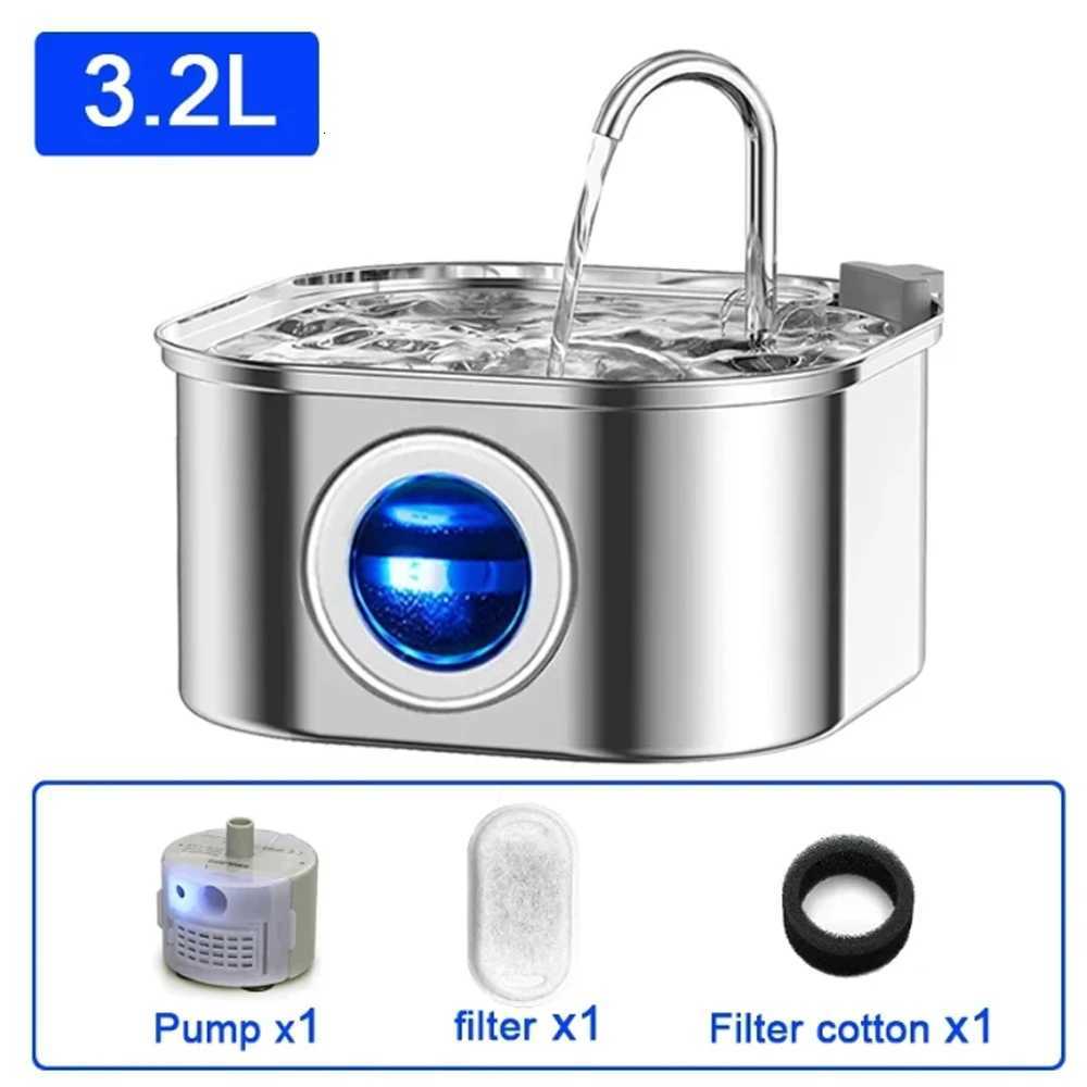 Transparent Window Cat Water Dispenser with sensor 32L/108oz Super Quiet Pets Auto Filter Stainless Steel Cats Water Fountain M251204 - view 6