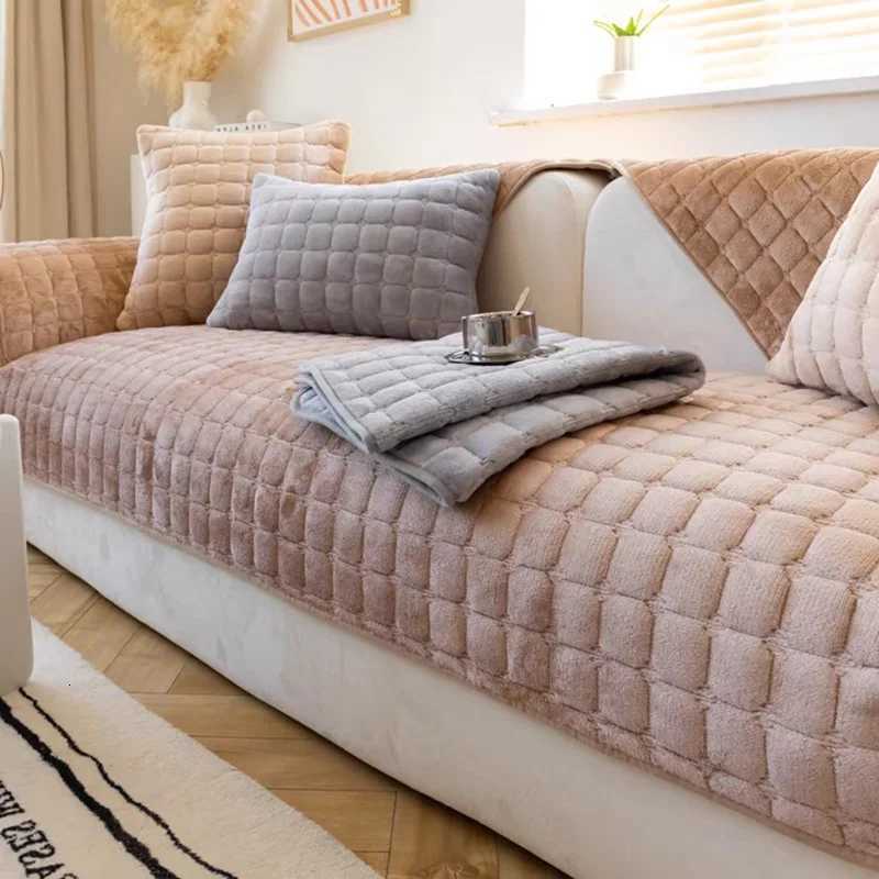 Flannel Sofa Cushion Four Seasons General Non-Slip Thickened Living Room Sofa Backrest Cover Modern Plush Seat Cushion M251204 - view 7