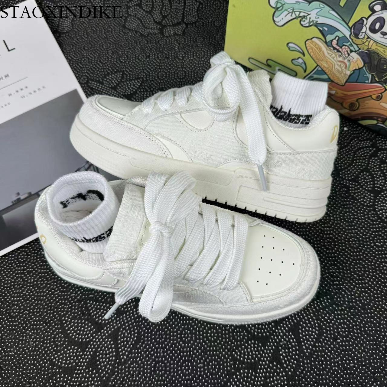 INS National Trend Casual White Sneakers Niche Original Unisex New Style Board Shoes Couple Campus Student Versatile Sports Shoes