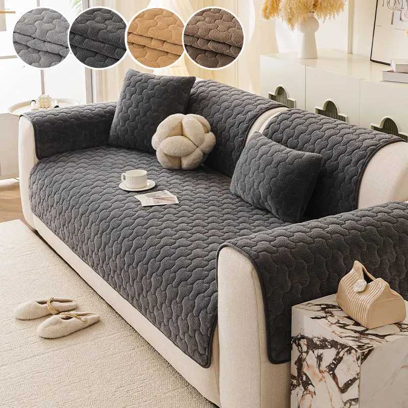 1PC-Sofa cushion anti slip sofa cover thickened winter plush seat cushion universal all inclusive sofa cushion for all season M251204 - view 4