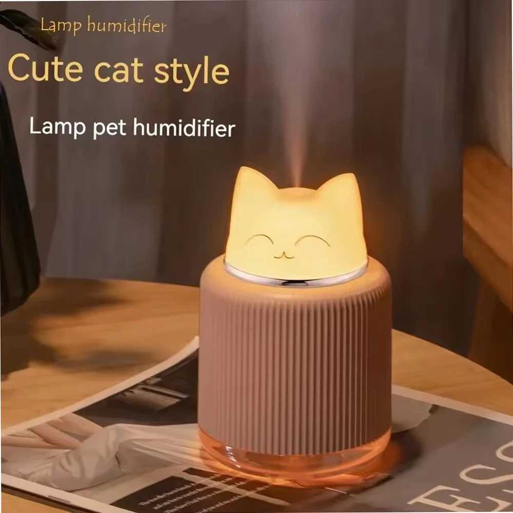 Mini Humidifier-Cute Cat Mist Humidifier for Kids Bedro Small trasonic humidifier for He Car Off with USB 2 LED C251204