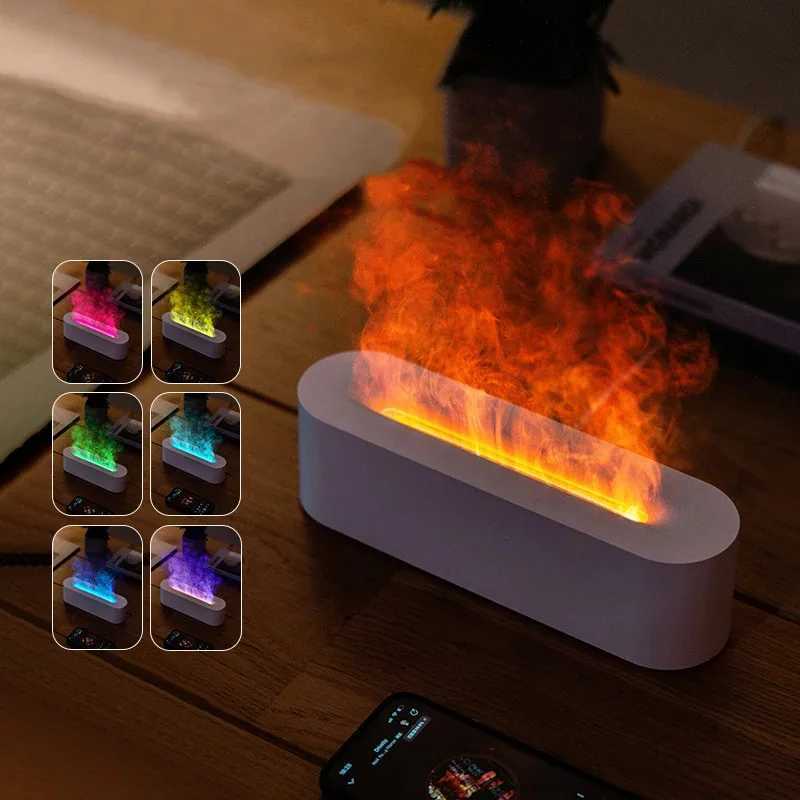 New Simated Flame Aratherapy Humidifier Essential Oil Ara Diffuser Air Humidifier Portable trasonic Cool Mist Diffuser C251204