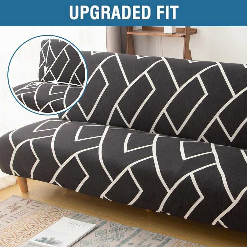 Armless Sofa Bed Cover Stretchable Cushion Sofa Cover Spandex Dust-Proof Furniture Protector Bedroom Living Room Home Decor M251204 - view 5