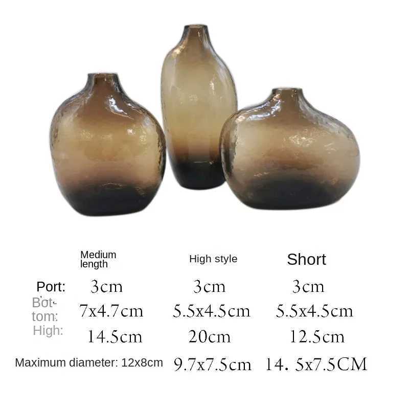 Zen-inspired Hammered Vase Irregar Geetric Small Mouth Single Flower Holder Living Ro Flower Arrangement He Decor H251204