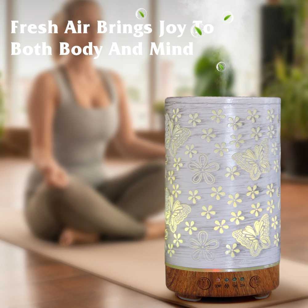 100ml Essential Oil Diffuser Sn-Color Ara Light trasonic Air Humidifier Ro Scent Diffuser with Timer Function C251204
