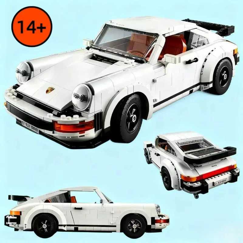 1458PCS Technical FIT 10295 Retro White Hypercar Building Blocks Model Bricks Super Racing Car Set Toys Christmas Birthday Gifts Y251204