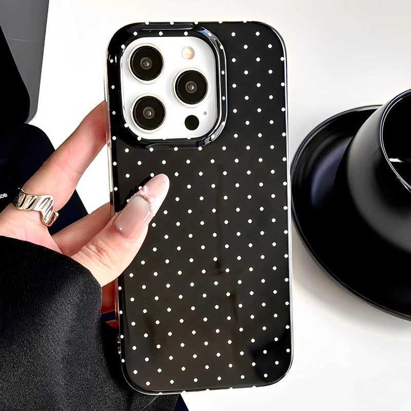 Fashion Cute Circar Dots Case For iPhone 16 17 Pro Max 15 14 13 Polka Dots IMD TPU Magnetic Back Cover For H251203