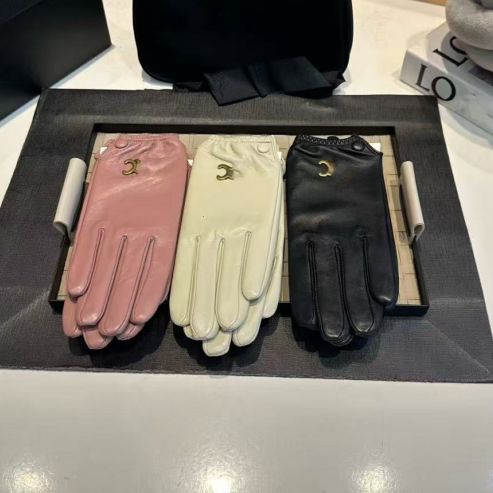 Five Fingers Gloves Five Fingers Gloves 3 Colors New Designer Women Winter PU Leather Gloves With Fashion Ladies Glove With Elastic Band
