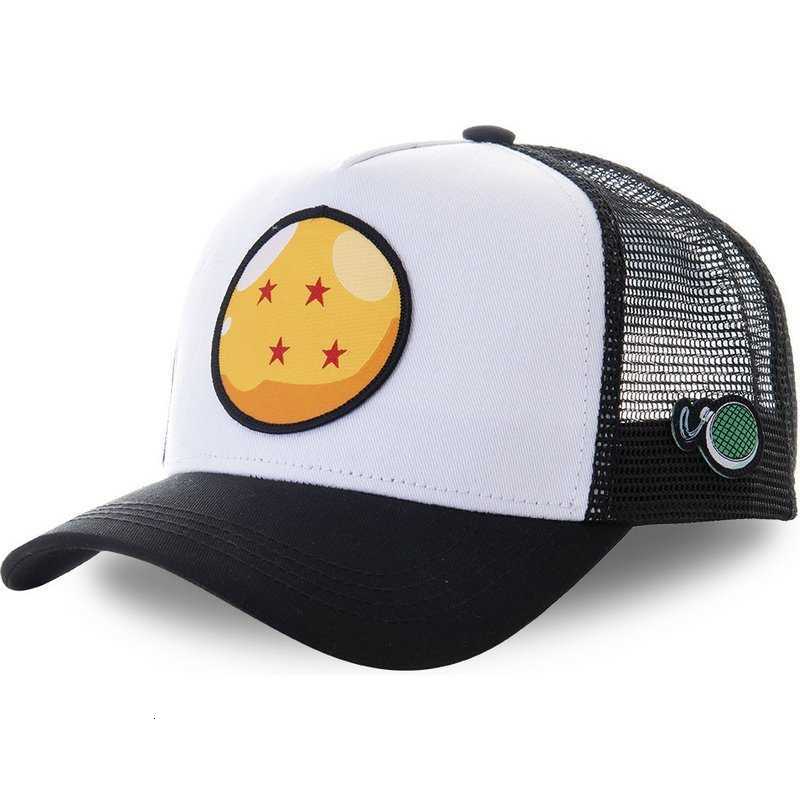 Fashion Dragon Ball Umtai Guixian Person Anime Snap-on Cotton Baseball Cap for Men and Women Hip-Hop Mesh Truck Cap H250908