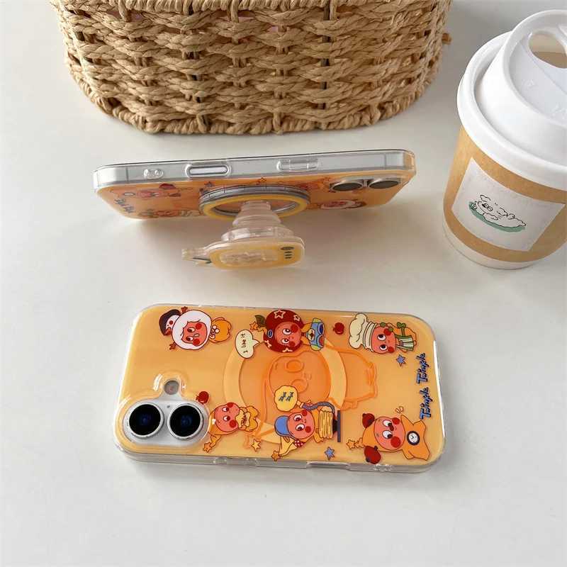 Kawaii Cartoon Star Magnetic Phone Case For iPhone 17 16 Pro 14 15 Pro Max Cover with Stand Holder For Cases Capa H251203