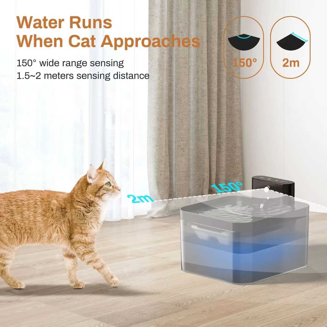 Wireless Automatic Cat Water Fountain 22L Intelligent Pet Water Dispenser With Filter Drinking Fountain For Cat Dog M251204