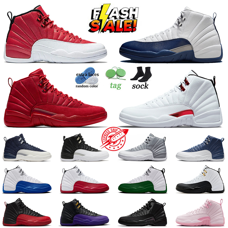 Mens Designer 12S Basketball J12 Shoes 12 Jump Gym Red French Blue Twist White Trainers Melo Taxi Blueberry Wolf Grey Royalty Outdoor PlayoffsS Retroes Sneakers