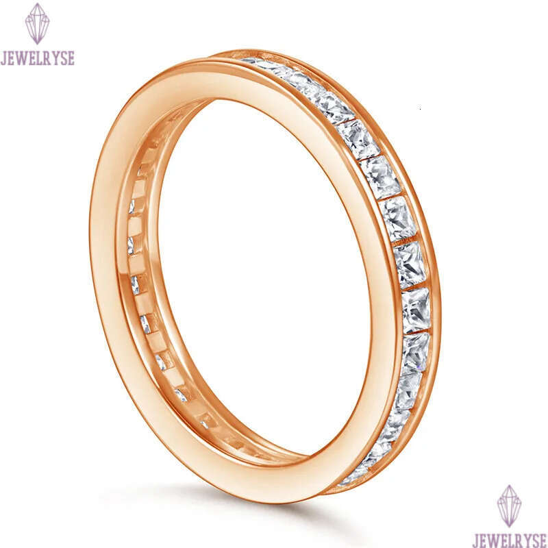 square diamond rose gold ring designer for luxury 925 sterling silver 5A zirconia engagement wedding band rings jewelry woman valentines day gift box 