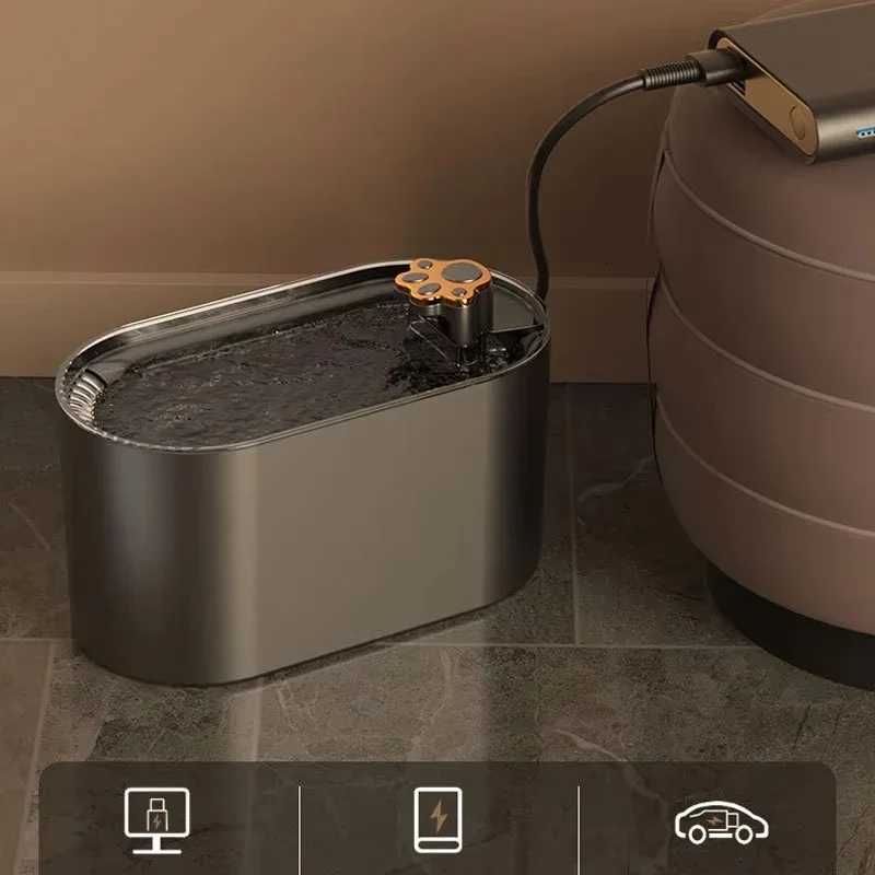 Smart Pet Cat Water Fountain USB Electric Filter Large Capacity Automatic Recirculate Pet Water Feeder Pet Fountain M251204
