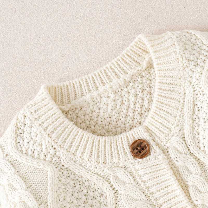 Fresh Solid Color Long Sleeve O-neck Knit Cotton Spring Autumn Newborn Baby Boys Girls Sweater For 6-36M Infant SweatshirtW251204