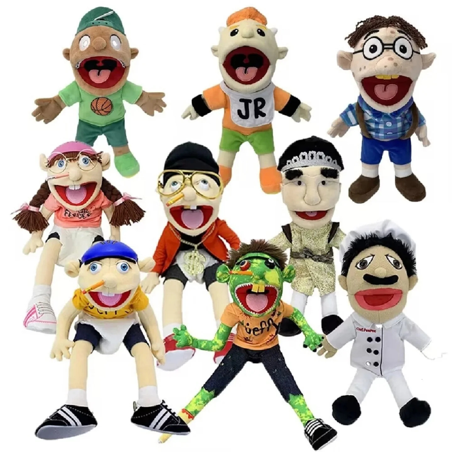 60cm Jeffy Puppet Doll Hand Sml Family Real Zombie Boy Soft Toy Plush Feebee 251204